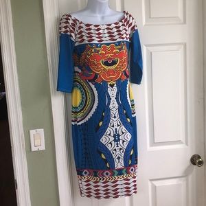 Sexy fun midi bodycon off shoulder dress Sz XL